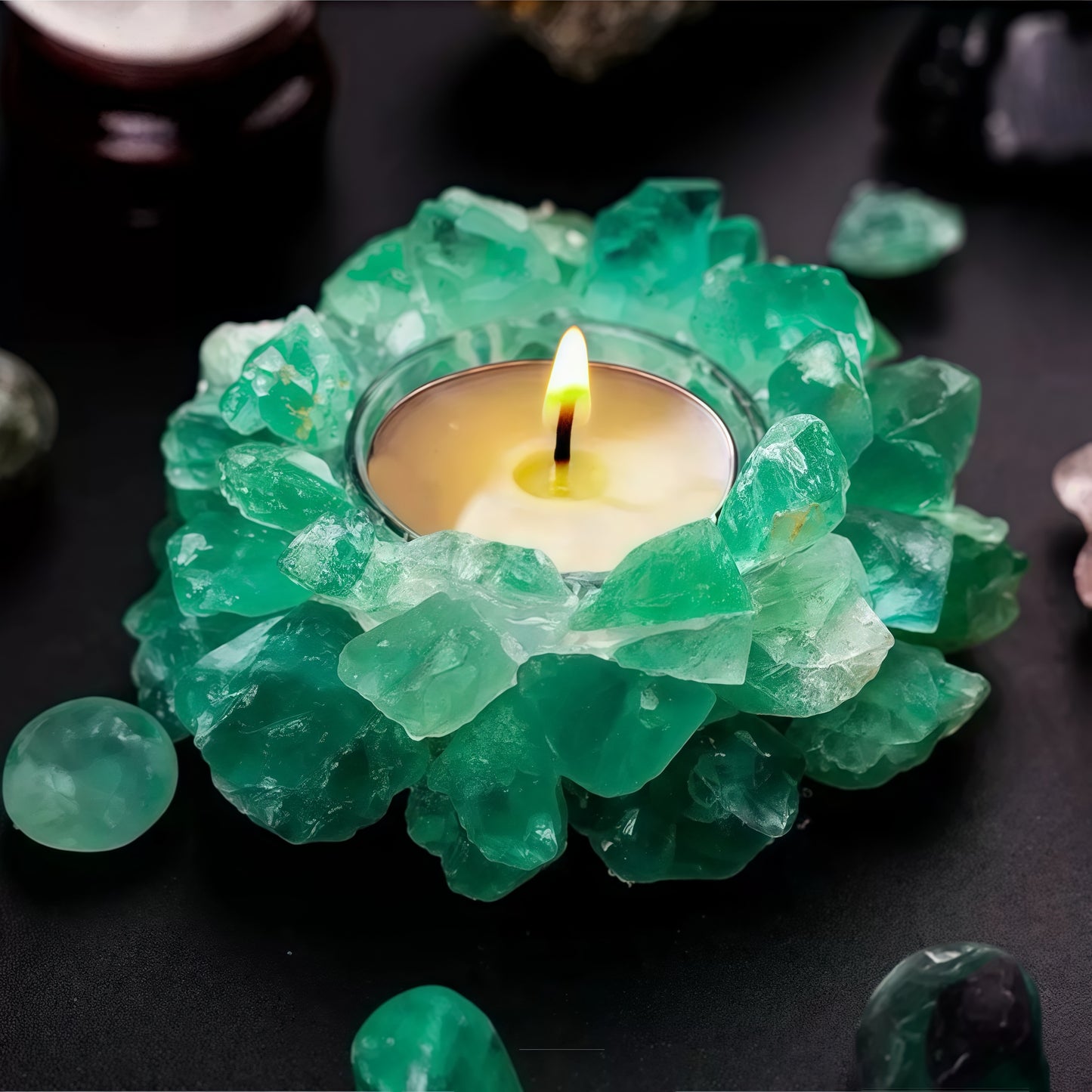 Natural Crystal Geode Diffuser Stone-Amethyst, Citrine & Rose Quartz Home Décor for Living Room, Modern Decorative Craft