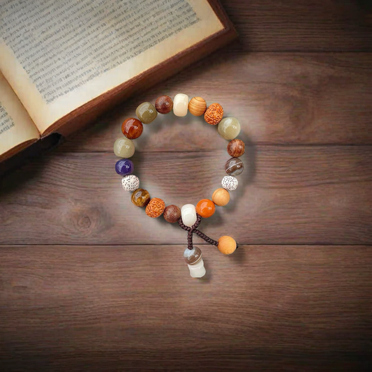 Chinese Sacred 18 Seeds Prayer Bracelet--Protection,Positive Energy &Good Fortune