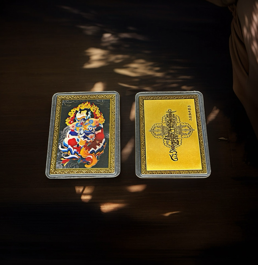 Shakyamuni Buddha Painted Gold-Plated Copper Amulet - Various Styles for Blessings and Protection