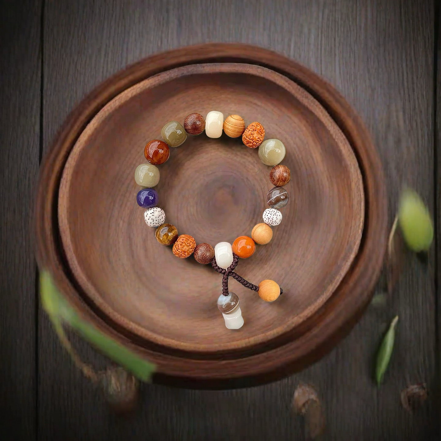 Chinese Sacred 18 Seeds Prayer Bracelet--Protection,Positive Energy &Good Fortune